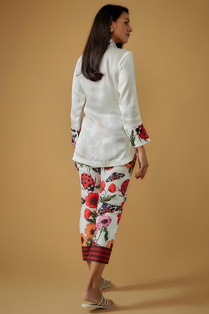 AZALEA- Co-ord Set Available in Maroon & White