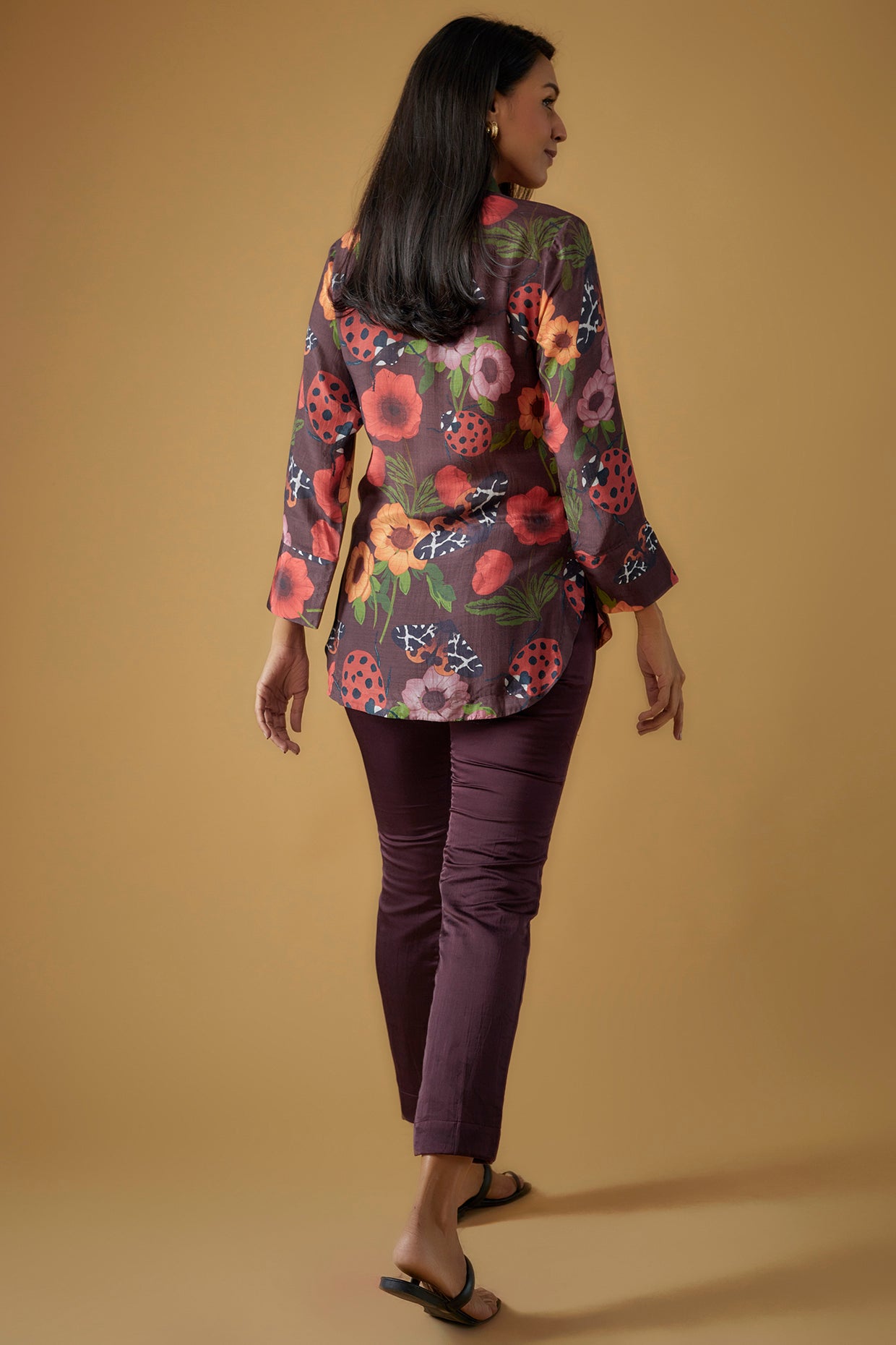 AZALEA- Shirt in White & Maroon