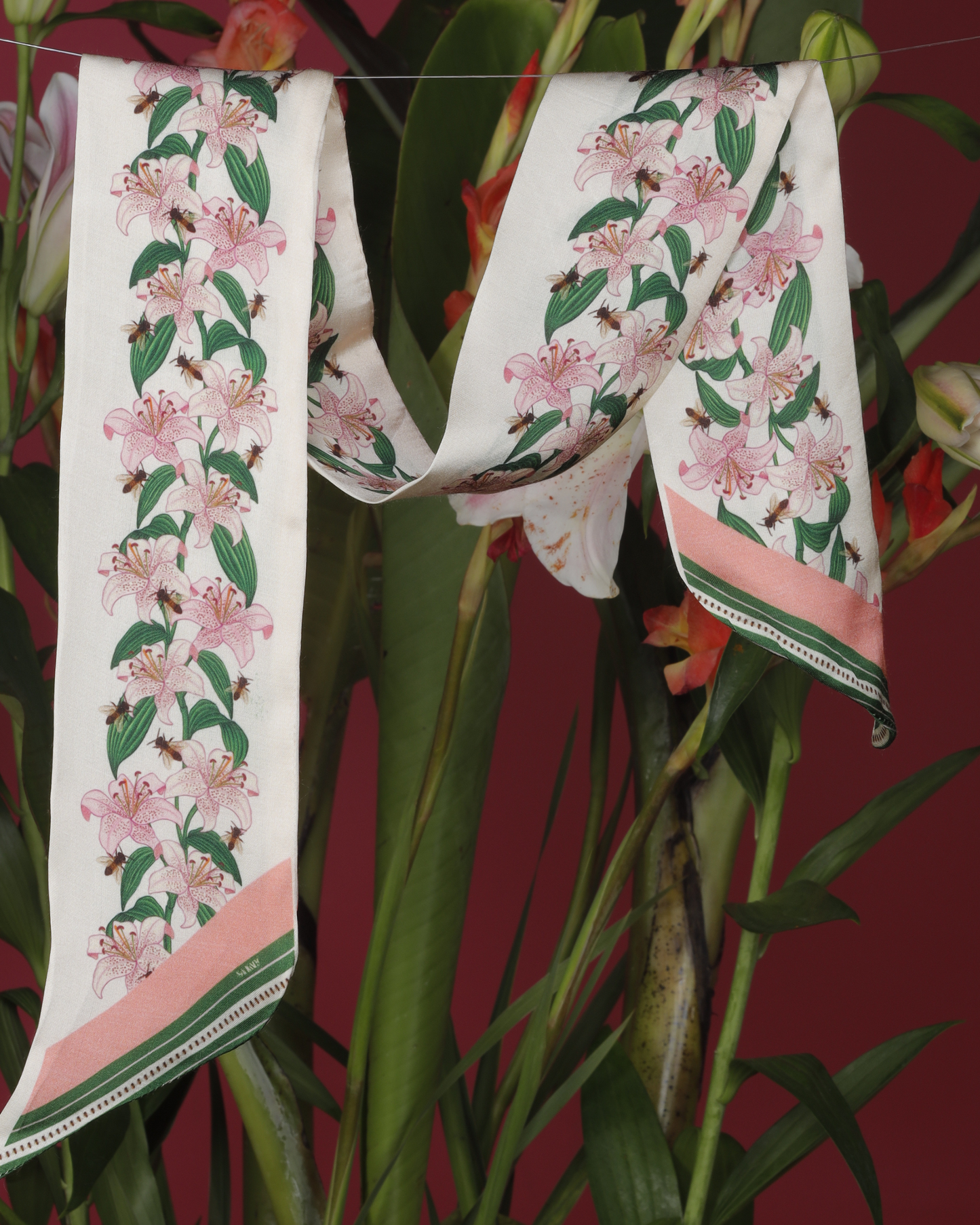 Lilium Whisper Twilly Scarf