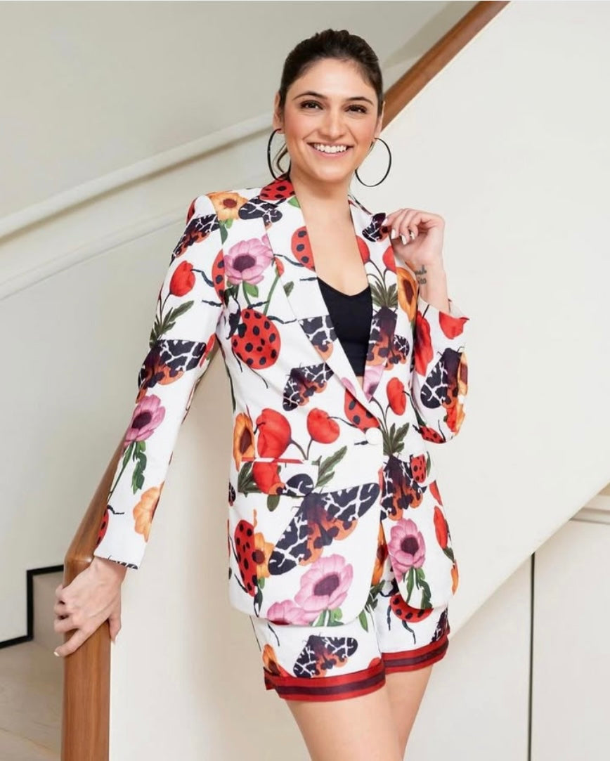 AZALEA- Silk Blazer Available in White and Maroon