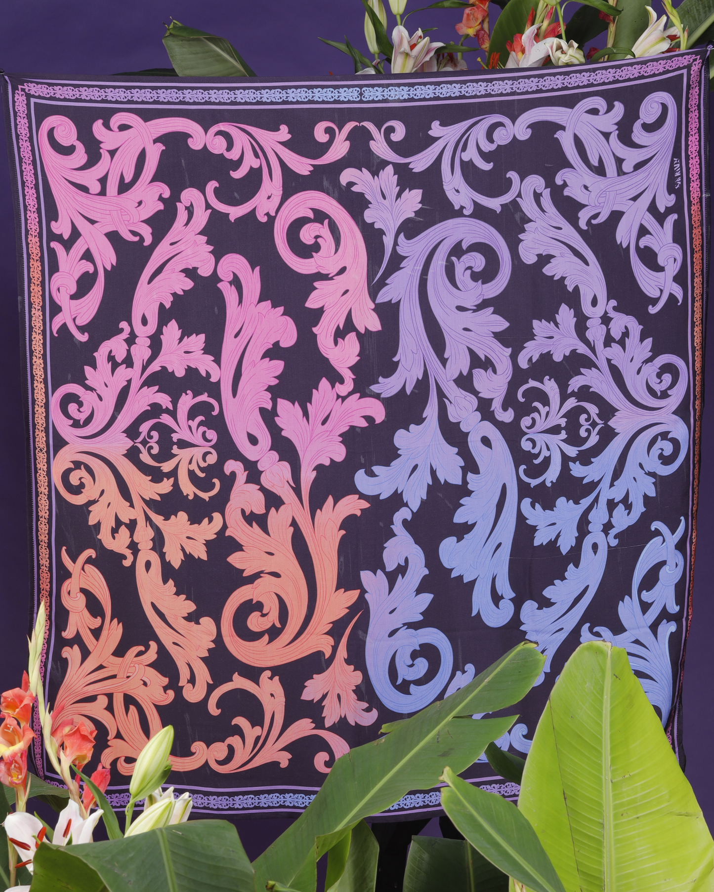 Nocturne Rocaille Square Scarf