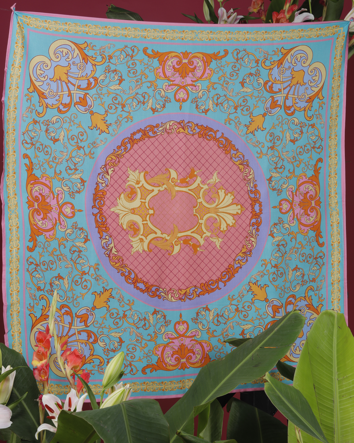 Pastel Rocaille Square Scarf